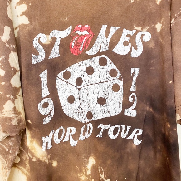 Custom Rolling Stones bleach oversized T. - Picture 4 of 4